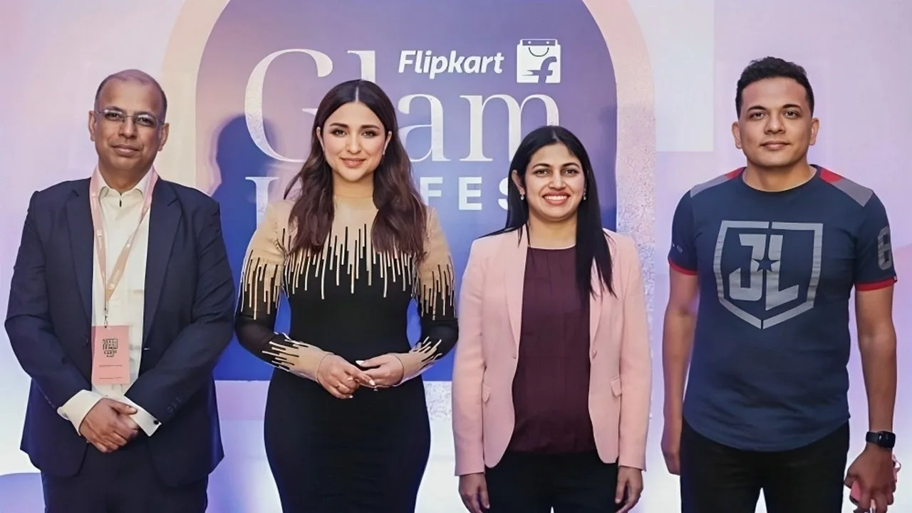 Flipkart Glam Up Fest 2023 influencer event setup with immersive brand activations, stage production, tech engagements, and entertainment by EMRG Solutions.