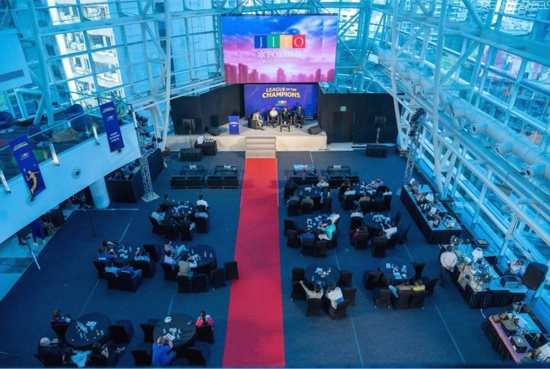 JITO Members Meet event experience by EMRG Solutions featuring networking, VR gamification, guest speakers, and sustainable event branding.